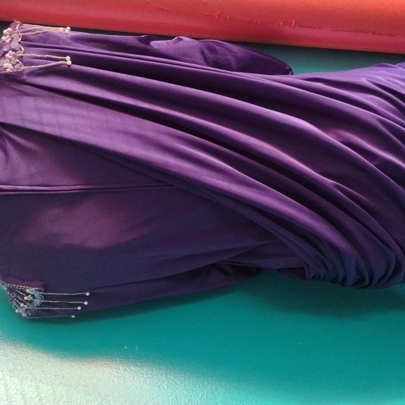 Vintage Formal Purple Evening Dress - Picture 7 of 9
